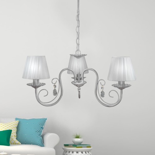 Люстра подвесная 3 лампы с абажурами S1139-3